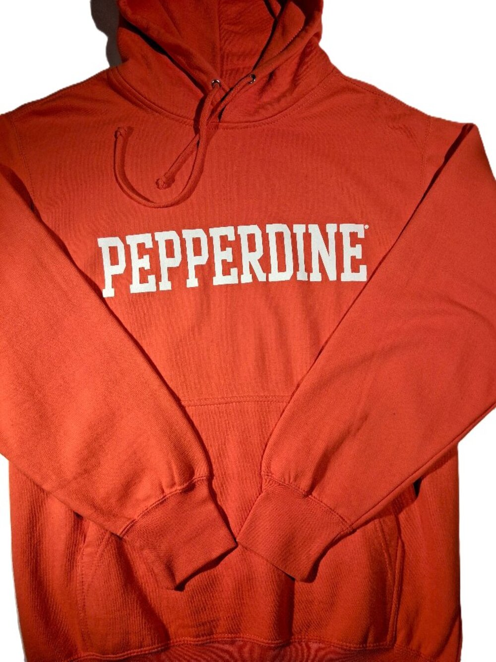 MV Sport Pepperdine University Waves Hoodie Orange Spellout Small Excellent